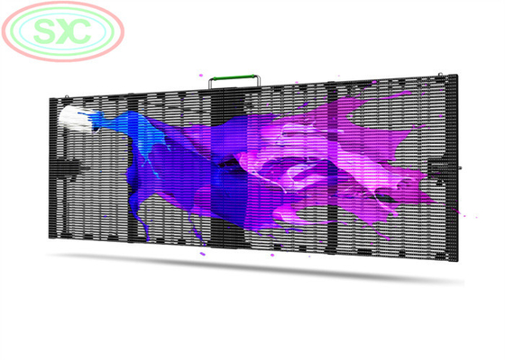 Διαφανής οθόνη HD HQ 1R1G1B 4.81mm LED οθόνη ψηφιακή σήμανση