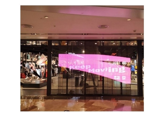 Διαφανές Διαφανές LED Video Wall P3.91 εσωτερικό Led Mesh Κεραμίδας Σημάδια Εμφάνιση LED Screen