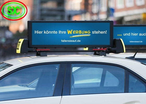 96*32 Cm LED οθόνη σήματος αυτοκινήτου με μέγεθος πλάκας 3mm και ανάλυση οθόνης 320*106 σημείων