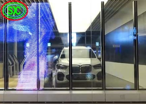 Υπερ-ελαφρύ εξωτερικό P3.91-P7.82 500*1000mm Μέγεθος ντουλάπις Διαφανής τοίχος LED