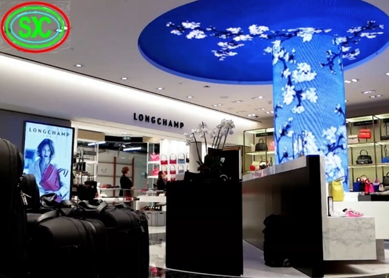 Ανθεκτική Εύκαμπτη Εύκαμπτη Οθόνη LED Σετ Διαφήμισης Video Wall SMD2525 1R1G1B Πίνακας Σήμανσης COB