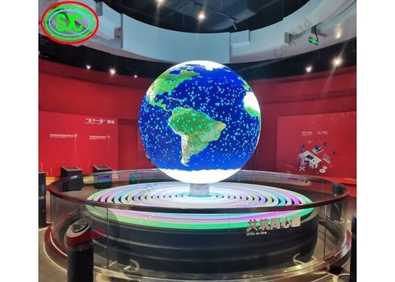 Εσωτερική 360° Πλήρης χρωματική στήλη Σφαίρα LED οθόνη Πίνακα οικοδομής