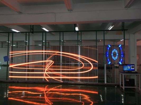 Π3.91 Διαφανής γυάλινη οθόνη LED υψηλή φωτεινότητα για οθόνες παραθύρων γυάλινη οθόνη LED