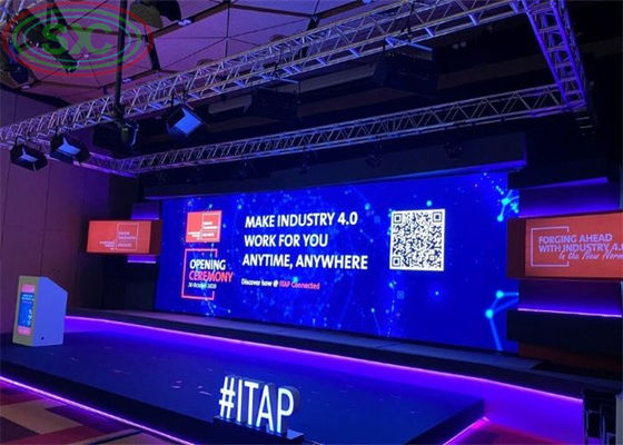 Εσωτερικό Εξωτερικό P5 Πλήρο χρώμα LED τοίχος βίντεο 5mm Pixel Pitch 1500cd/M2 φωτεινότητα