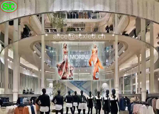 p6.25 μαλακή διαφανής εύκαμπτη οδηγημένη οθόνη, σύστημα Nova οθόνης τοίχων γυαλιού SMD