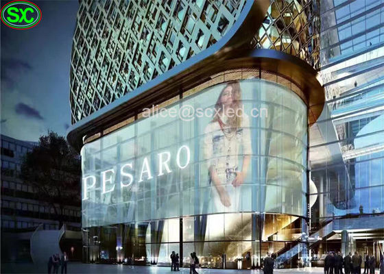 P10.42 διαφανής οδηγημένη γυαλί οθόνη για το παράθυρο με το σύστημα WIFI, δύναμη 800w