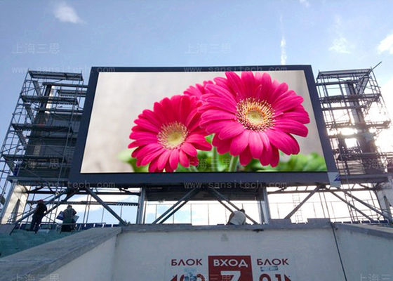 Οθόνη LED εξωτερικού χώρου P6 αδιάβροχη πλήρους χρώματος με απόσταση pixel 6mm και φωτεινότητα 5000cd/m²