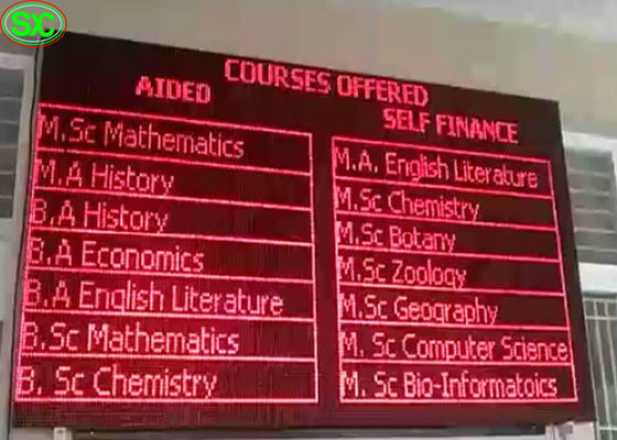 P10 στεγανοποιήστε την ενιαία οθόνη επίδειξης διαφήμισης κόκκινου χρώματος οδηγημένη, οδήγησε την οθόνη TV