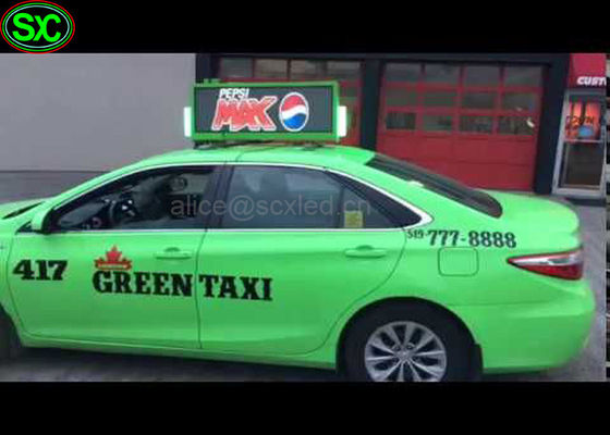 HD η τηλεοπτική IP65 αδιάβροχη επίδειξη σημαδιών αυτοκινήτων οδηγημένη στέγη, οδήγησε το διπλάσιο σημαδιών που πλαισιώθηκε