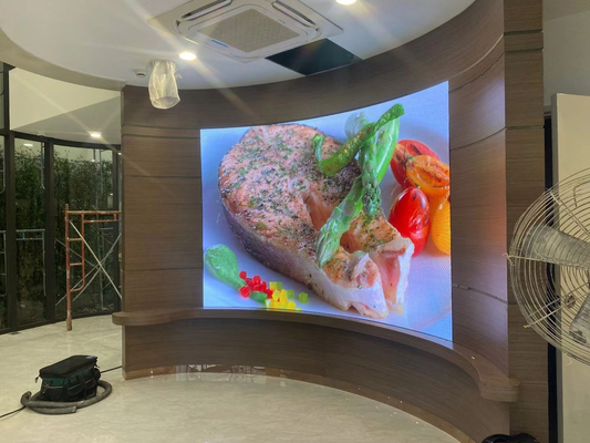 640x640mm p1.8 p2.5 εσωτερικό πλήρες χρώμα LED οθόνη πίνακα οθόνης πετσίματος αλουμινίου ντουλάπι