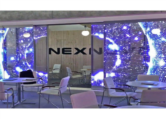 Κρεμαστικές οθόνες LED διαφανής οθόνη LED 1000*500MM ρυθμιζόμενη φωτεινότητα