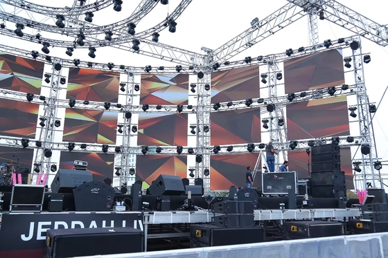 Υπερ-υψηλή φωτεινότητα P5 σκηνική οθόνη LED φόντου με δομή πολλαπλών βρόχων