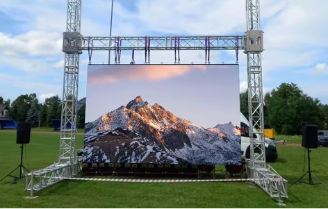 UL ISO2001 Πιστοποιημένο Ανερόπλεο Εξωτερικό P10 RGB LED TV Wall SMD3528