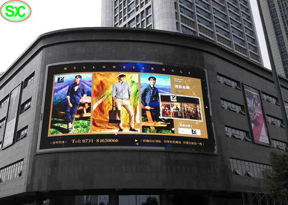 Η οθόνη των υπαίθριων οδηγημένων P10 τηλεοπτικών τοίχων οδηγήσεων επίδειξης RGB με υψηλό αναζωογονεί το ποσοστό