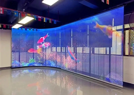 Προγραμματιζόμενο HD HQ 1R1G1B 4.81mm Διαφανής οθόνη LED Ψηφιακή σήμανση