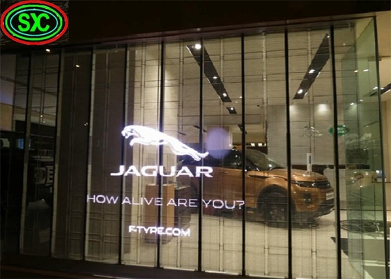 Διαφανές Διαφανές Led Video Wall P3.91 εσωτερικό Led Mesh Κεραμίδας Σημαιογραφία LED Screen