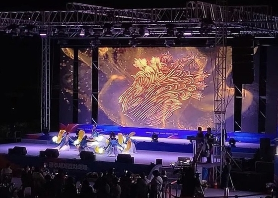 Υπερ-υψηλή φωτεινότητα P5 σκηνική οθόνη LED φόντου με δομή πολλαπλών βρόχων