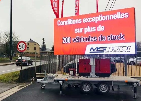 P10 Πλήρης χρώσης κινητή οθόνη LED / εξωτερική οθόνη LED για διαφήμιση