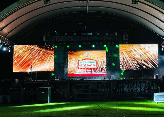 Εξωτερική οθόνη LED Die-Cast Aluminum P8 Large HD Stage για ενοικίαση για συναυλίες COB P0.9