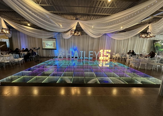 HD ενοικίαση κουτί LED dance floor P4.81 Stage εξοπλισμός Pixel ασύρματο αλουμίνιο