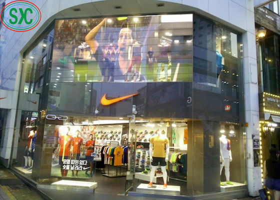 Διαφανής οθόνη LED υψηλής φωτεινότητας, πλήρους χρώματος, SMD2525, IP54, μεγάλη διάρκεια ζωής