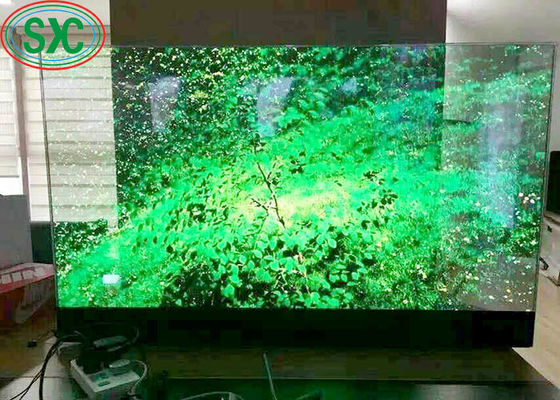 Υψηλή ανανεωτικότητα Διαφανής LED Πλήρης χρώμα 500x1000mm Διαφανής οθόνη LED