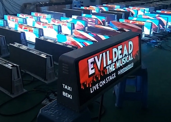Εξωτερική διπλή πλευρά P5 διαφήμιση LED οθόνη οροφή αυτοκινήτου σήμα ταξί πάνω LED οθόνη