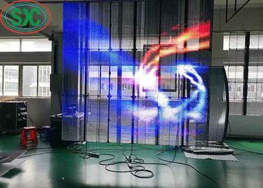 Ultra HD εξοικονόμηση ενέργειας κρεμασμένη διαφανής οθόνη LED σιδερένια ντουλάπα IP65 P10