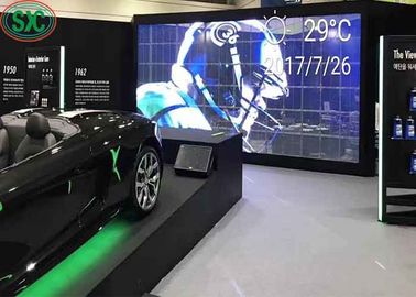 Διαφανής οθόνη LED υψηλή φωτεινότητα πλήρες χρώμα διαφανής τοίχος 32768 σημεία / τετραγωνικό μέτρο