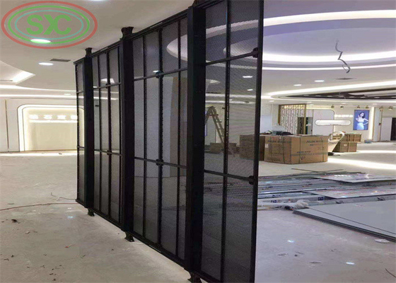Εσωτερική οθόνη P3.9-7.8 Πλήρης χρώματος διαφανής οθόνη LED SMD καμπυλωτή οθόνη LED βίντεο τοίχος γυαλί LED οθόνη για επίδειξη