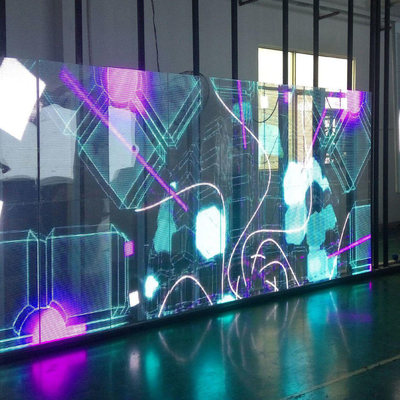 Εμπορική διαφανής οθόνη, LED διαφανής οθόνη 1R1G1B Τρία χρόνια εγγύηση