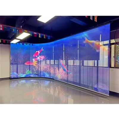 1R1G1B Διαφανής οθόνη LED αφίσα κουρτίνα οθόνη πλήρους χρώματος 3 χρόνια εγγύηση