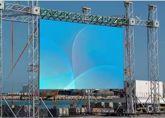 Εξωτερική οθόνη πλήρους χρώματος LED οθόνης P8 σταθερή αδιάβροχη IP65 1/16 λειτουργία σάρωσης