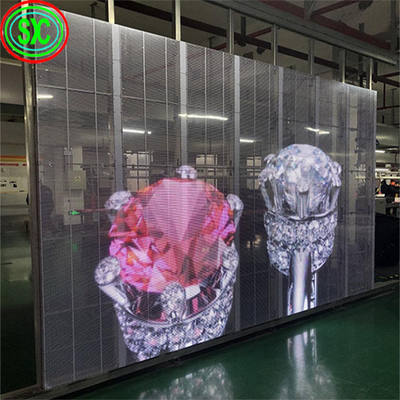 Αδιάβροχο IP43 P7.82-7.82 Διαφανές LED τοίχος βίντεο Η απόλυτη λύση οθόνης για τις επιχειρήσεις