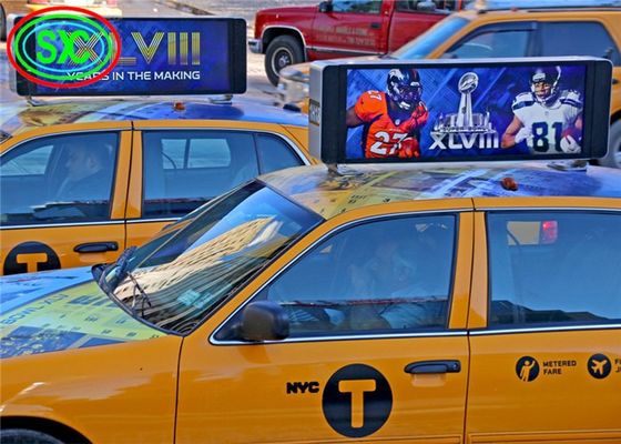 Διπλής όψης LED οθόνη ταξί οροφής P5 IP65 αδιάβροχη 6500cd/τ.μ.