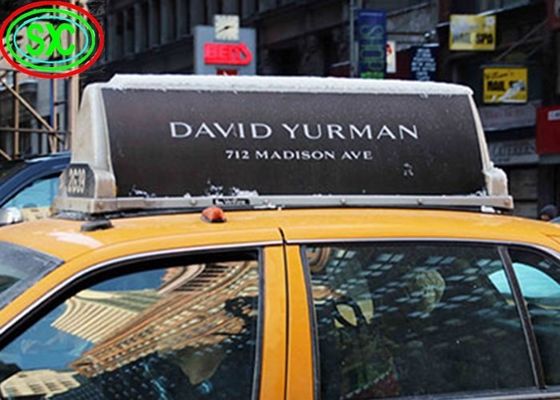 Διπλής όψης LED οθόνη ταξί οροφής P5 IP65 αδιάβροχη 6500cd/τ.μ.