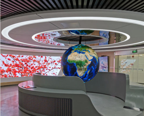 Έγχρωμη κυλινδρική οθόνη LED 360 μοιρών, εξωτερικού χώρου, βήμα 3,91mm