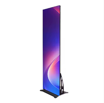Μεταφορτώσιμο Led Video Wall P1.25 P1.5 P1.86 P2 P2.5 Με τροχούς Διαφημιστική αφίσα LED εσωτερική αφίσα LED οθόνη LED ψηφιακή οθόνη