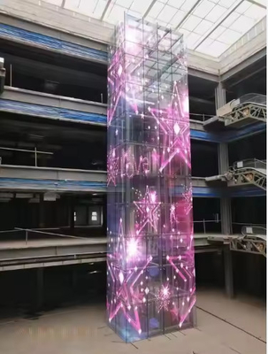 Υψηλής ποιότητας ελαστική διαφανής οθόνη LED εσωτερικής χρήσης υψηλής ανάλυσης P6 για παράθυρα καταστημάτων γυαλιού/διαφήμιση