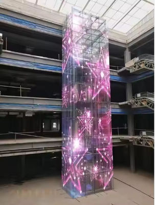 Υψηλής σταθερότητας εσωτερική διαφανής διαφανής οθόνη LED με ανθεκτικό σε καιρικές συνθήκες σχεδιασμό εξαιρετικά λεπτών πάνελ