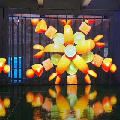 Ελαστική οθόνη οθόνης Led Film Crystal Display Διαφανής οθόνη LED στο εμπορικό κέντρο παράθυρα γυαλί κολλητικό LED διαφημιστικό πάνελ