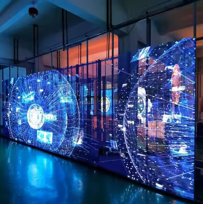 Ελαστική οθόνη οθόνης Led Film Crystal Display Διαφανής οθόνη LED στο εμπορικό κέντρο παράθυρα γυαλί κολλητικό LED διαφημιστικό πάνελ