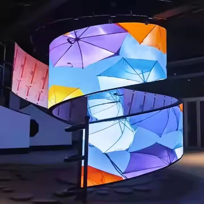 Full Color 360 Degree Cylinder LED Display Outdoor 3.91mm Pitch