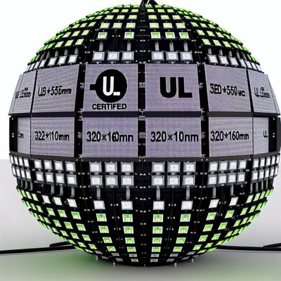 Εικονική οθόνη LED Sphere με διαστάσεις 320*160mm και πιστοποίηση UL