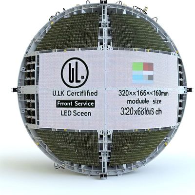 Εικονική οθόνη LED Sphere με διαστάσεις 320*160mm και πιστοποίηση UL