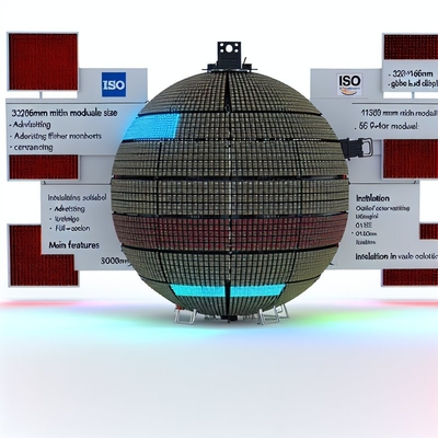 Μονάδα LED οθόνης Globe μεγέθους 320*160mm με πιστοποίηση ISO