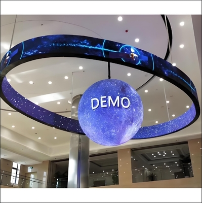 Οθόνη LED Σφαίρας μεγέθους 320*160mm για εμφάνιση βίντεο/κείμενου/εικόνων πολλαπλών λειτουργιών