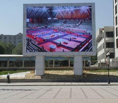 Εξωτερική p10Full Color LED οθόνη με υψηλό ποσοστό ανανέωσης 3840 για εξωτερική πινακίδα ντουλάπι μεγέθους 960x960