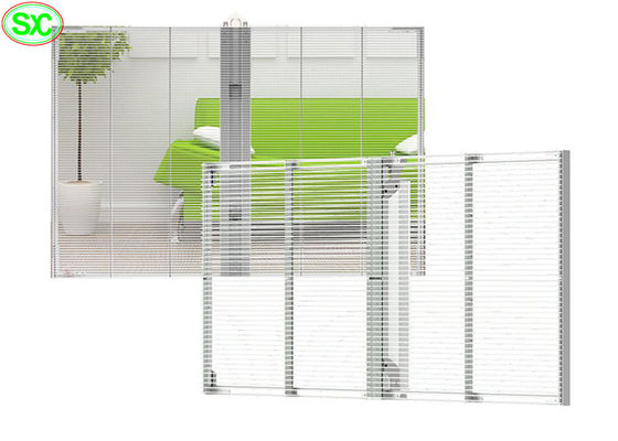 Υψηλή φωτεινότητα Διαφανής LED Πίνακα, πλήρης χρωματική σήμανση SMD2121 LED διαφανής οθόνη