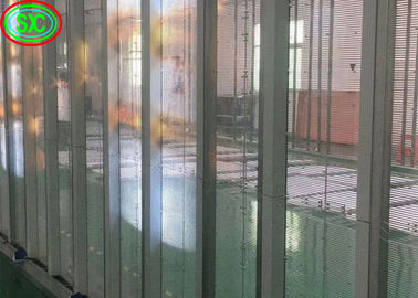 Εσωτερικό P3.91 Διαφανής οθόνη LED Παράθυρο γυαλιού Αλουμινίου Υλικό ντουλάπι LED διαφανής οθόνη